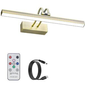 FUNCHDAY Picture Light Wireless, 13" Rechargeable Battery Operated Picture Light